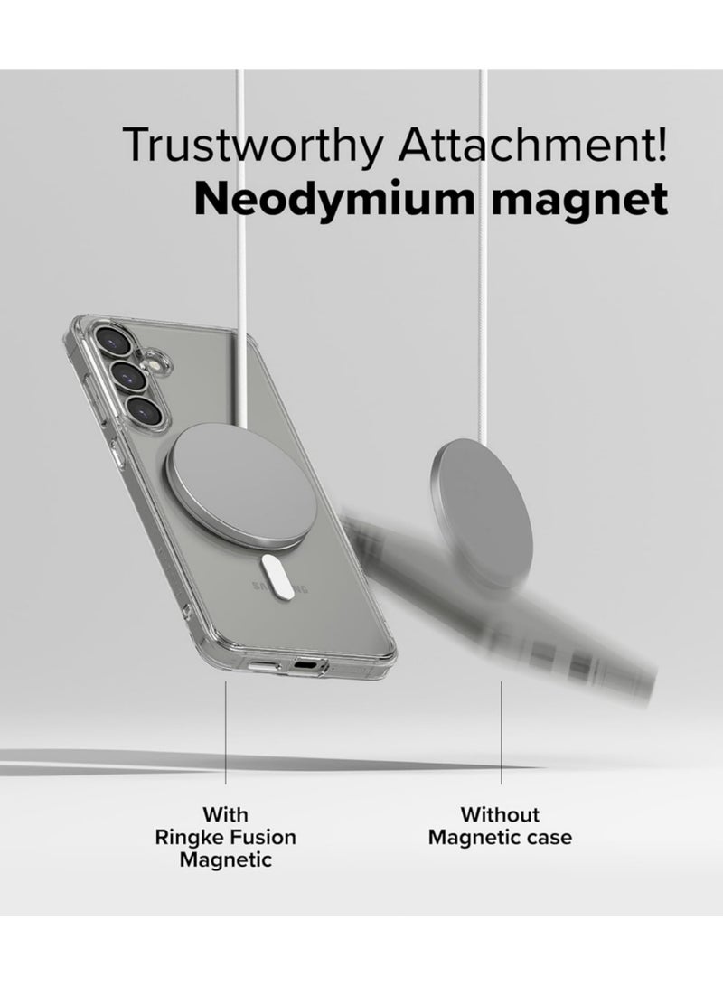 Aookay for Samsung Galaxy S25 FE Magnetic Case, Compatible with MagSafe, Hybrid Protective Clear Hard Back Case, Shockproof Frame Edge Bumper Slim Transparent Case (Clear) - Image 2