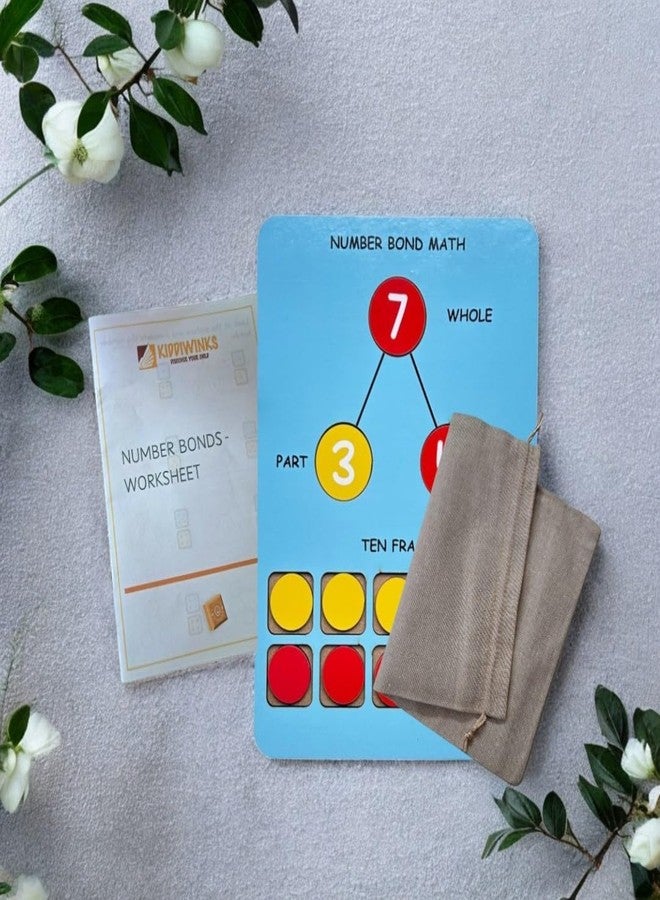 Kiddiwinks Number Bond Math Kit – Interactive Learning Tool for Early Addition & Subtraction – Hands-On Educational Set with Ten Frames & Worksheets for Kids – Perfect for Classroom & Home Use - Image 2
