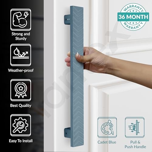 Plantex Door Handle/300mm Main Door Handle for Wooden Door/Pull-Push Handle for Main Door/Door Accessories - Pack of 1 (609, Cadet Blue) - Image 2