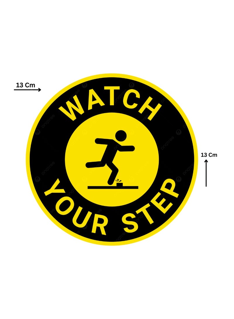 Watch Your Step Safety Warning Sticker – Anti-Slip Floor Sign