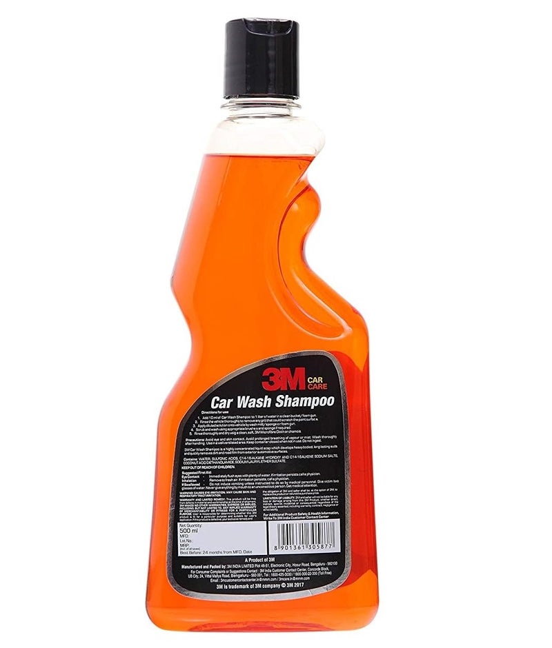 3M Combo of Cream Wax, Microfiber Cloth and Car Shampoo (500 ml) | High Foam | Streak Free | Glossy Car Care Combo - Image 5