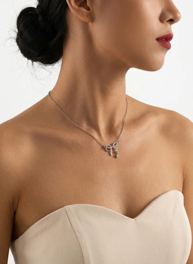 تايك تو Bow Pendant Necklace