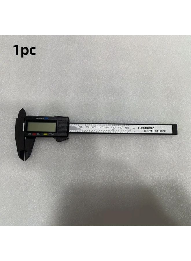 LCD Digital Caliper 0 6 Inch 150mm Carbon Fiber Composite With LCD Black - Image 1