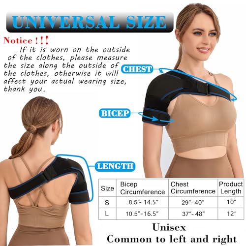 VISKONDA Shoulder Brace Sling Immobilizer and Compression Sleeve,Rotator Cuff Injury Supports for AC Joint Pain Relief,Arm Stability,Tear,Bursitis,Swelling,Tendonitis,for Men and Women (Large) - Image 4