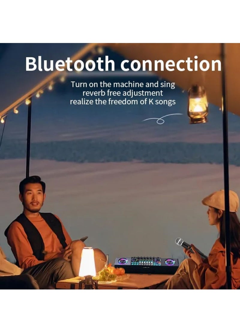 Professional Live Sound Card Audio Mixer Mic Kit for Home Karaoke or Broadcast, 4000mAh Battery, Adjustable Mic Stand - SY6 - Image 5