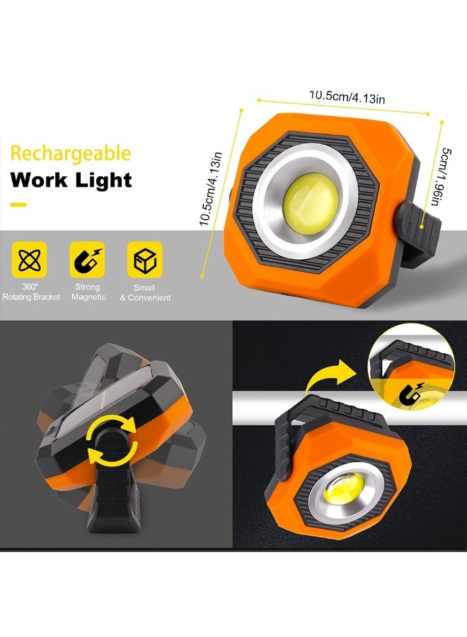 Toby's TBS DESIGN BV-12 Portable Solar LED Work Light Hanging Hook 3 Lighting Modes Rechargeable Magnetic Work Light Waterproof - BV 12 - Image 4
