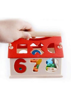 PLUSPOINT Wooden Number And Shape Sorting House ;Wooden House Shaped Toy For Kids 1 Year Up Educational Shape Number Color Matching Sorting Wooden Toy For Preschool Baby Boys Girls As Storage Box(Number House)  - Image 3
