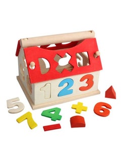 PLUSPOINT Wooden Number And Shape Sorting House ;Wooden House Shaped Toy For Kids 1 Year Up Educational Shape Number Color Matching Sorting Wooden Toy For Preschool Baby Boys Girls As Storage Box(Number House)  - Image 2