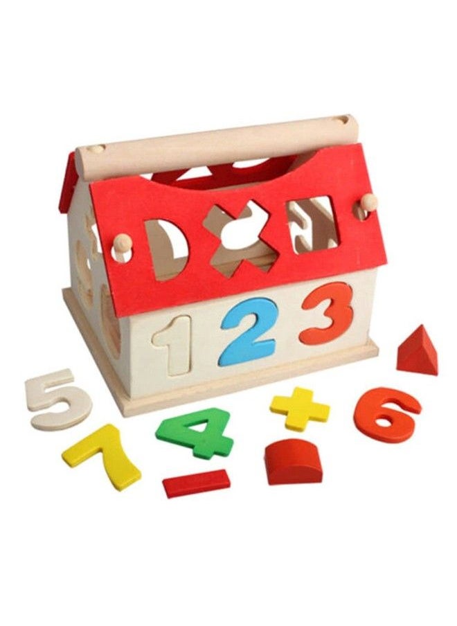 PLUSPOINT Wooden Number And Shape Sorting House ;Wooden House Shaped Toy For Kids 1 Year Up Educational Shape Number Color Matching Sorting Wooden Toy For Preschool Baby Boys Girls As Storage Box(Number House)  - Image 2