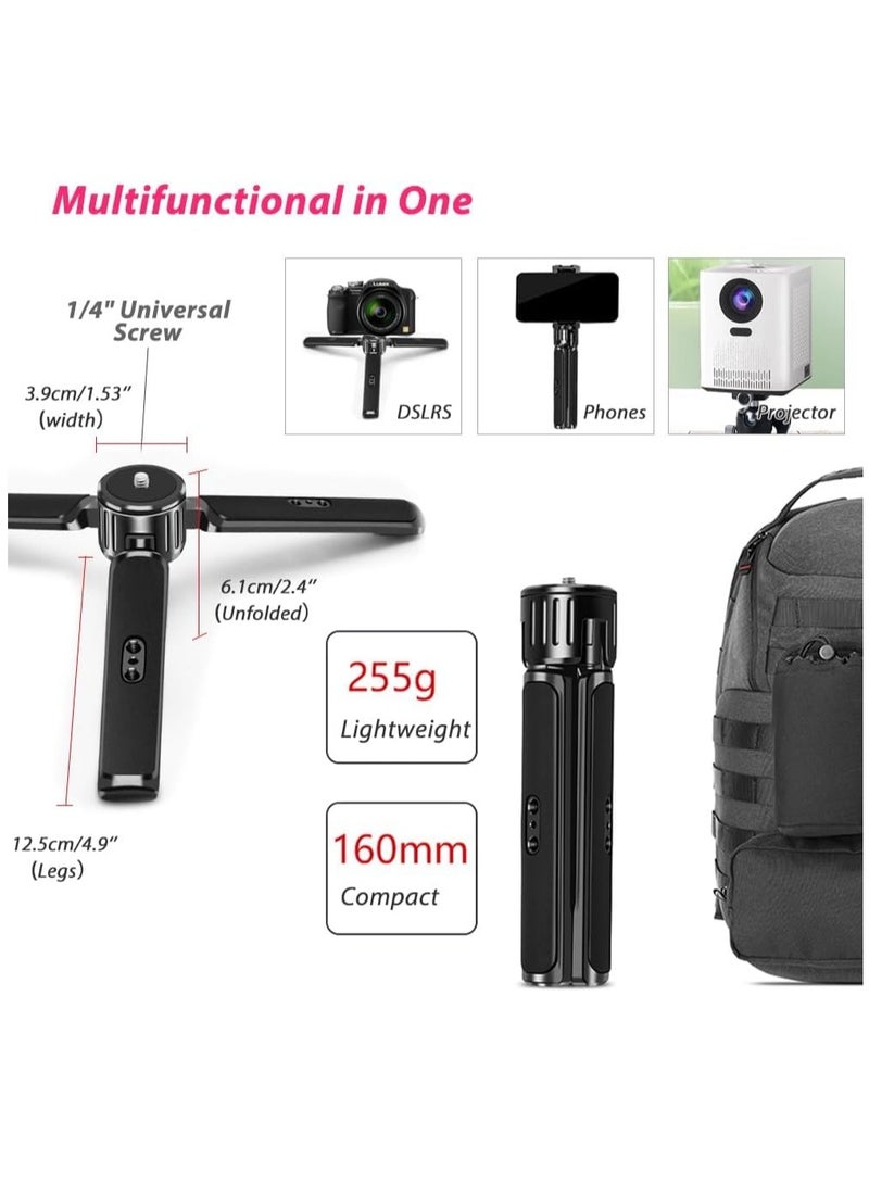 SOLARAE Aluminum Heavy Duty Mini Tripod, Desktop Tabletop Stand Tripod for DSLRs Gimbals, Zhiyun Weebill/Crane/Lab, DJI Ronin S/SC/RS/RSC Series, Osmo Mobile, Gimbal Handle Grip Stabilizer Tripod - Image 4