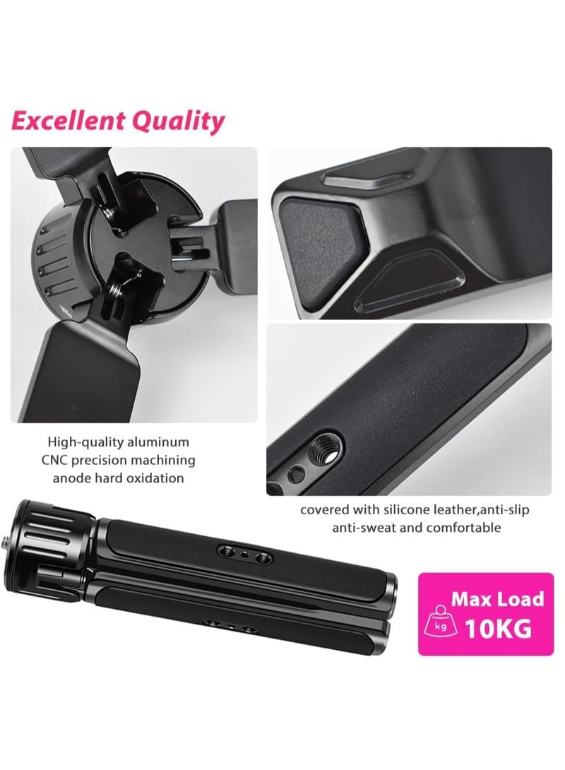 SOLARAE Aluminum Heavy Duty Mini Tripod, Desktop Tabletop Stand Tripod for DSLRs Gimbals, Zhiyun Weebill/Crane/Lab, DJI Ronin S/SC/RS/RSC Series, Osmo Mobile, Gimbal Handle Grip Stabilizer Tripod - Image 2
