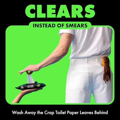 DUDE Wipes - Flushable Wipes - 3 Pack, 144 Count - Herbal Relief Extra-Large - With Hazel & Geranium Essential Oils - Septic and Sewer Safe - Image 2