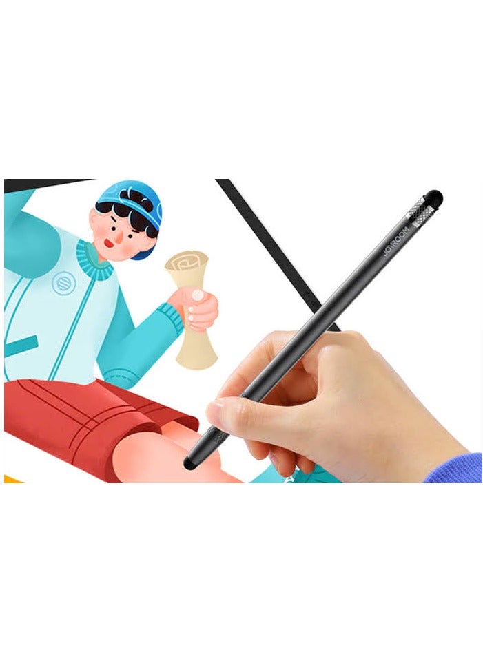 JOYROOM Passive Stylus Pen for Touch Screens, Dual-head, Compatible with IOS, Android Black - Image 3