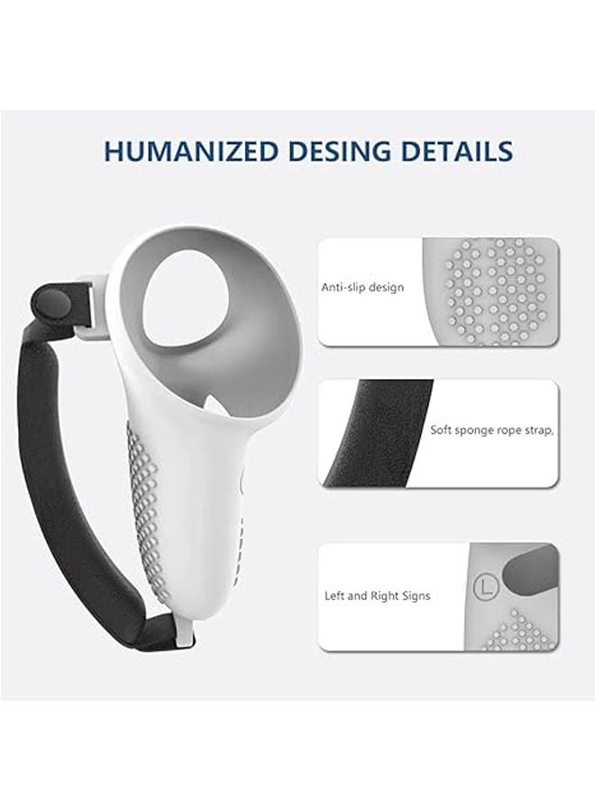 غطاء متعدد الأجزاء يتوافق مع ملحقات Meta/Oculus Quest 3 ، وشاشات VR TPU ، وغطاء قبضة لتحكم Quest 3 ، وواقي للوجه ، ووسادات للعين مقاومة للعرق ، وحماية العدسة. - Image 4