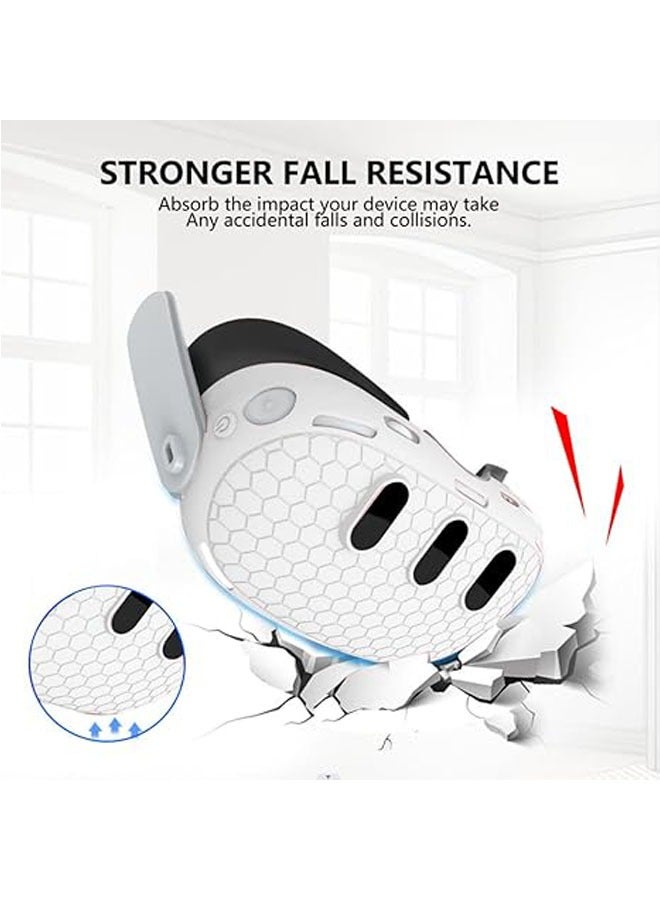 غطاء متعدد الأجزاء يتوافق مع ملحقات Meta/Oculus Quest 3 ، وشاشات VR TPU ، وغطاء قبضة لتحكم Quest 3 ، وواقي للوجه ، ووسادات للعين مقاومة للعرق ، وحماية العدسة. - Image 2