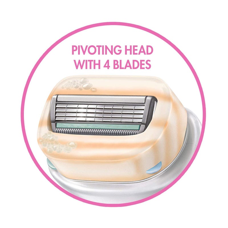 INTUITION Schick Razors for Women Variety Pack with 1 Razor Handle & 4 Intuition Razor Blades Refill | Shaving Kit Women, Girls Shaving Kit Beginners, Razor Gift Set for Women, Razor Starter Kit - Image 5
