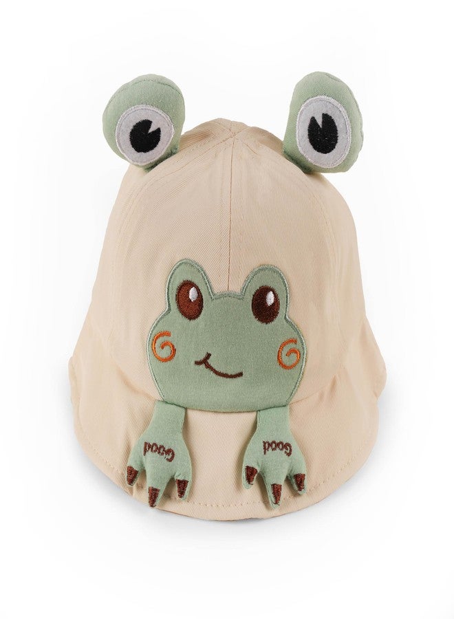 Kicks & Crawl Hoppy Heads White Cap for Baby Boys and Girls - 6-12M - Image 1