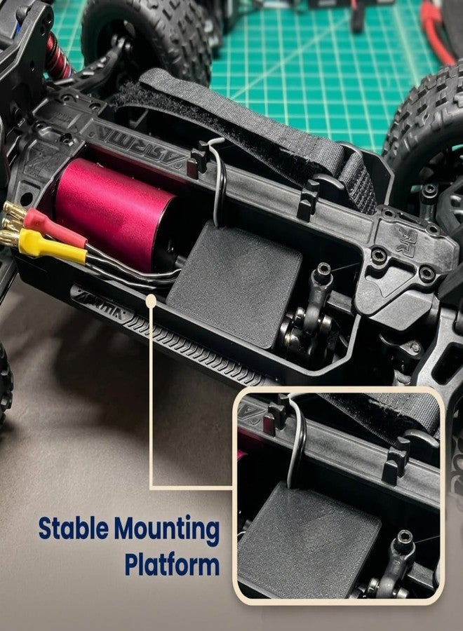 splash n color SplashNColor XL ESC Mount and Servo Mount Compatible with Arrma – Brushless Conversion Chassis Upgrade | 1/18 Scale Electronics Holder for Compact RC Builds - Image 2