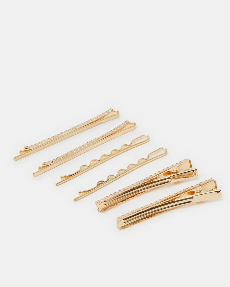 REDTAG Girls Assorted  Hair Clip Set (Pack of 6)