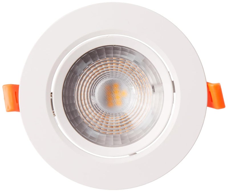 WIPRO Wipro Garnet 9W Round Led Wave SpotlightCob Spotlight for CeilingWarm White Light 2700KAdjustable DesignRecessed Tiltable Downlighter for False CeilingCutout100 MmPack of 10  - Image 1
