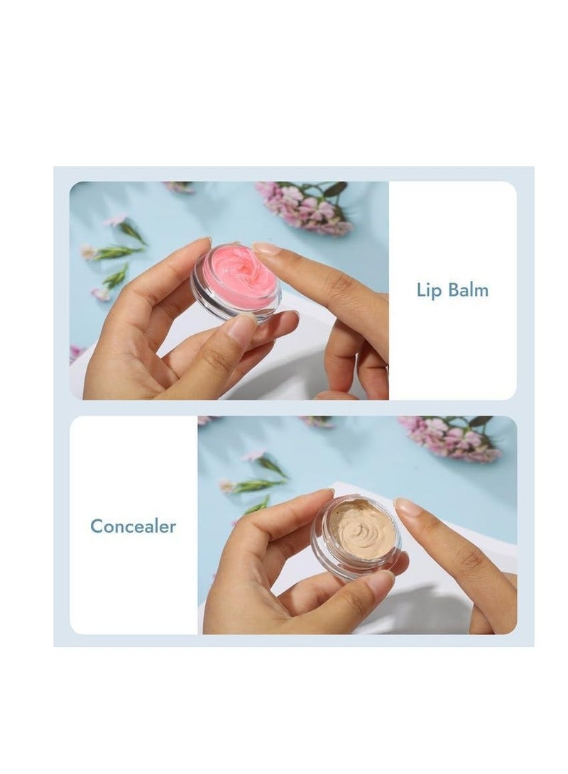 الأزرق جي دبليو Cosmetic Jars, 6 Pcs 0.35 oz Plastic Leak Proof Container Jars for Travel Storage Make Up, Eye Shadow, Nails, Powder, Lotion, Jewelry, Candy, Craft - Image 3