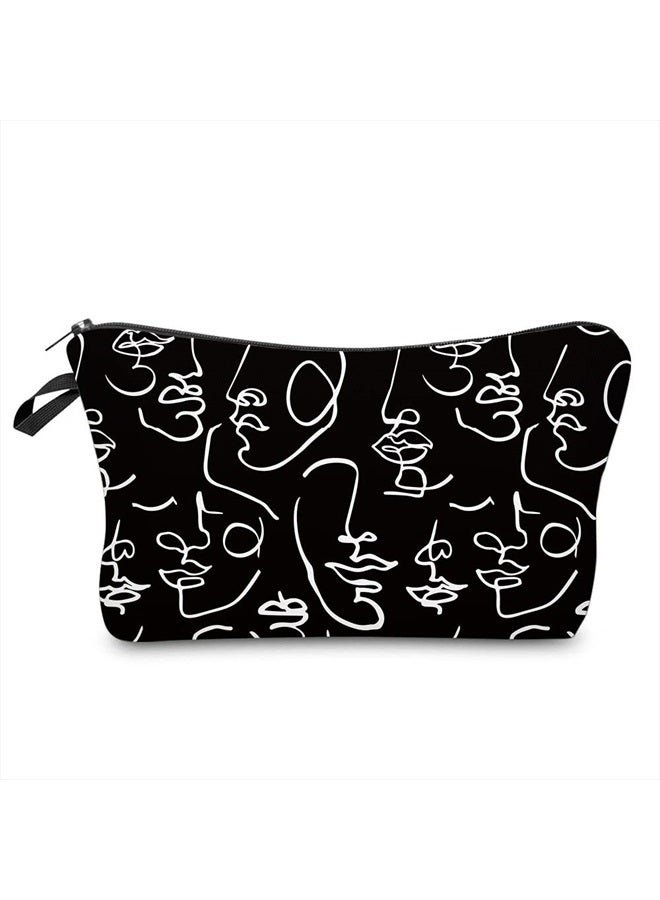 deanfun Makeup Case Small, Cosmetic Zipper Bag Waterproof for Purse Mini, Women Cute Traveling Accessories Pouch for Ladies Thanksgiving Christmas Gifts(D2-55421) - Image 1