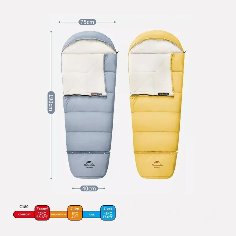 Naturehike C180 Ultralight Cotton Sleeping Bag -8°c (Child)
