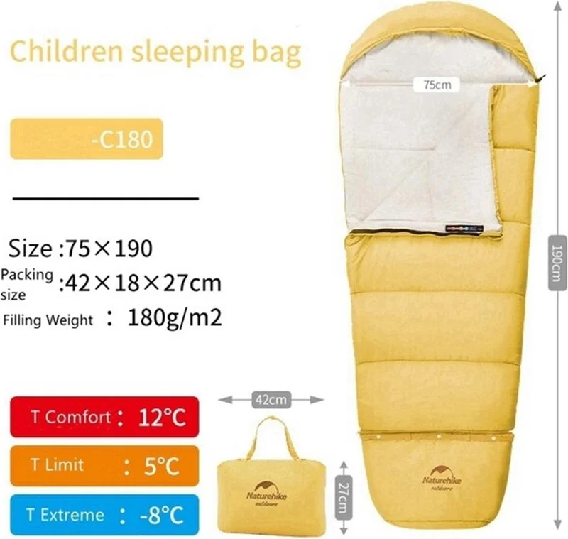 Naturehike C180 Ultralight Cotton Sleeping Bag -8°c (Child)