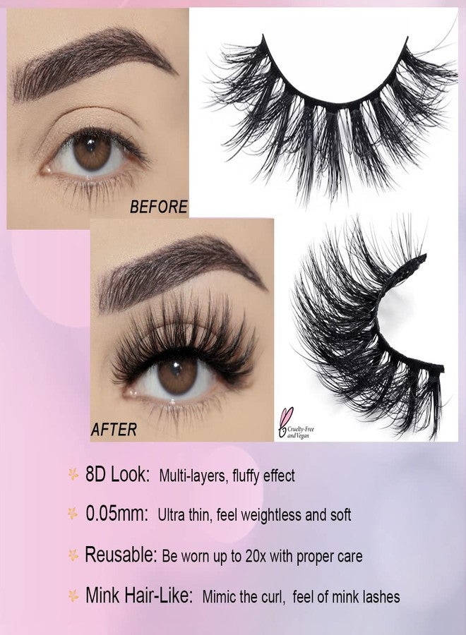 FARRED Wholesale Fluffy Dramatic Bulk Lashes Mix 10 Styles 50 Pairs Pack Individual Box 10-18mm Volume Faux Mink Eyelash Thick 8D Fake Lash Short Natural Look Eyelashes (style i-50 pairs) - Image 4