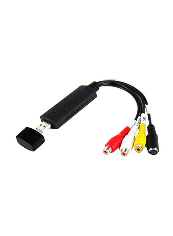 NIBEMINENT USB Video Capture Adapter Cable Black/Red/White