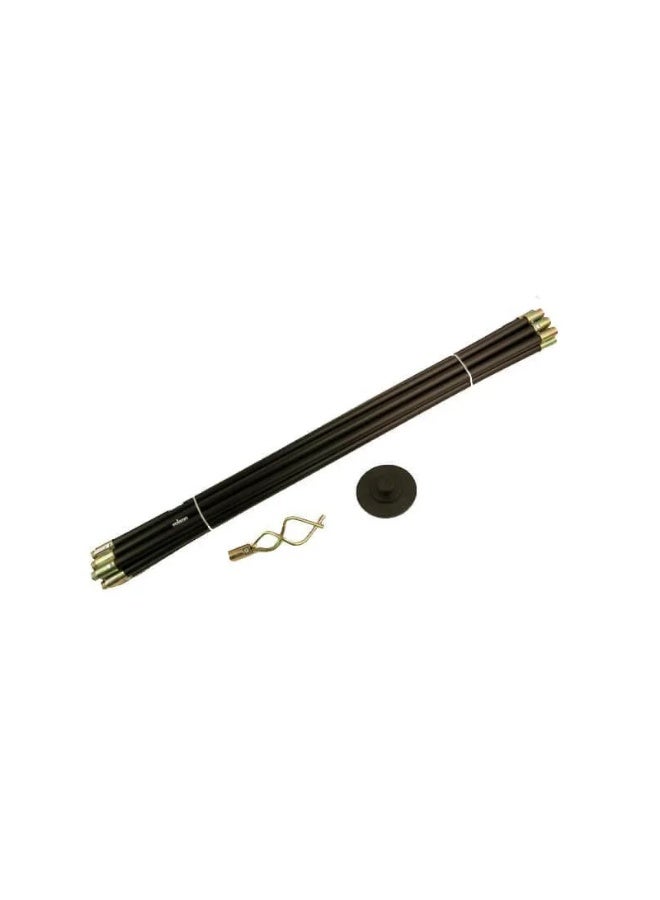 Rolson 60967 12pc Drain Rod Set - External Drain & Sewer Cleaning Rods with Polypropylene Interlocking Rods, Rubber Plunger & Double Worm Screw for Outdoor Blockage Removal - Image 2