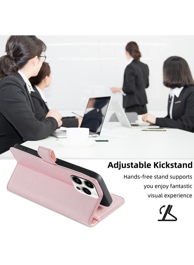 اس-توب جراب هاتف iPhone 14 Pro Max من الجلد بنمط جلد الأغنام مع سحاب - Image 5