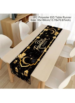 Generic Ramadan Mubarak Table Runner Tablecloth Decorations Islamic Ramadan Table Runner Ramadan Mosque Party Supplies Decorations Muslim Eid Mubarak Party Holiday Parties and Everyday Use 