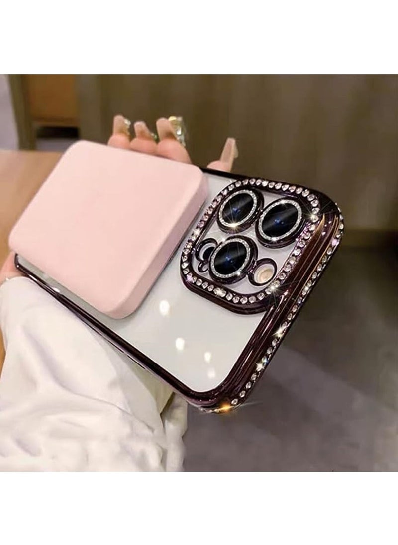 Generic - iPhone 14 Pro Max MagSafe Case Cover Support Wireless Charger Bling Diamond Back Cover For Women Girls Clear Soft TPU With Camera Len Protector Anti-scratch Shockproof Magnetic Phone Accessory - Image 1
