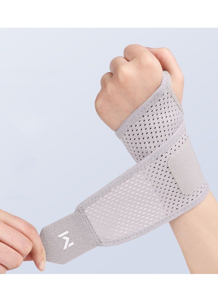 دوركو الرياضة المعصم لف، معصم قوس الرياضة الأساسية رقيقة دعم نفق الكارب، حزام المعصم القابل للتعديل يخفف من ألم المعصم، التهاب الأوتار، استخدام الرياضة (رمادي) - Image 1