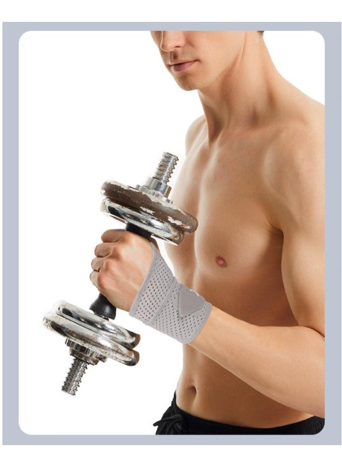 دوركو الرياضة المعصم لف، معصم قوس الرياضة الأساسية رقيقة دعم نفق الكارب، حزام المعصم القابل للتعديل يخفف من ألم المعصم، التهاب الأوتار، استخدام الرياضة (رمادي) - Image 2