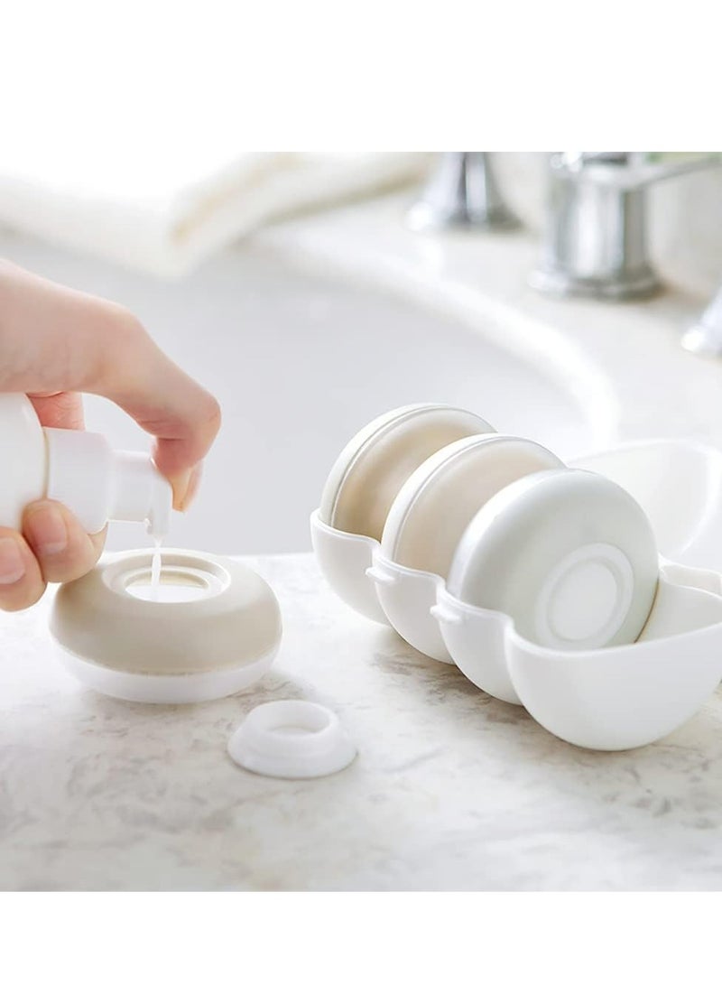 Oasisgalore 4pcs Travel Toiletry Bottles Travel Bottles for Toiletries Travel Size Bottles Silicone Travel Containers  - Image 2