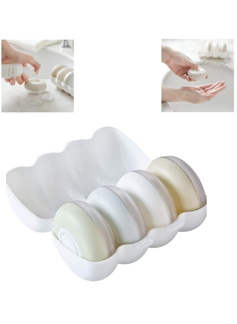 Oasisgalore 4pcs Travel Toiletry Bottles Travel Bottles for Toiletries Travel Size Bottles Silicone Travel Containers  - Image 1