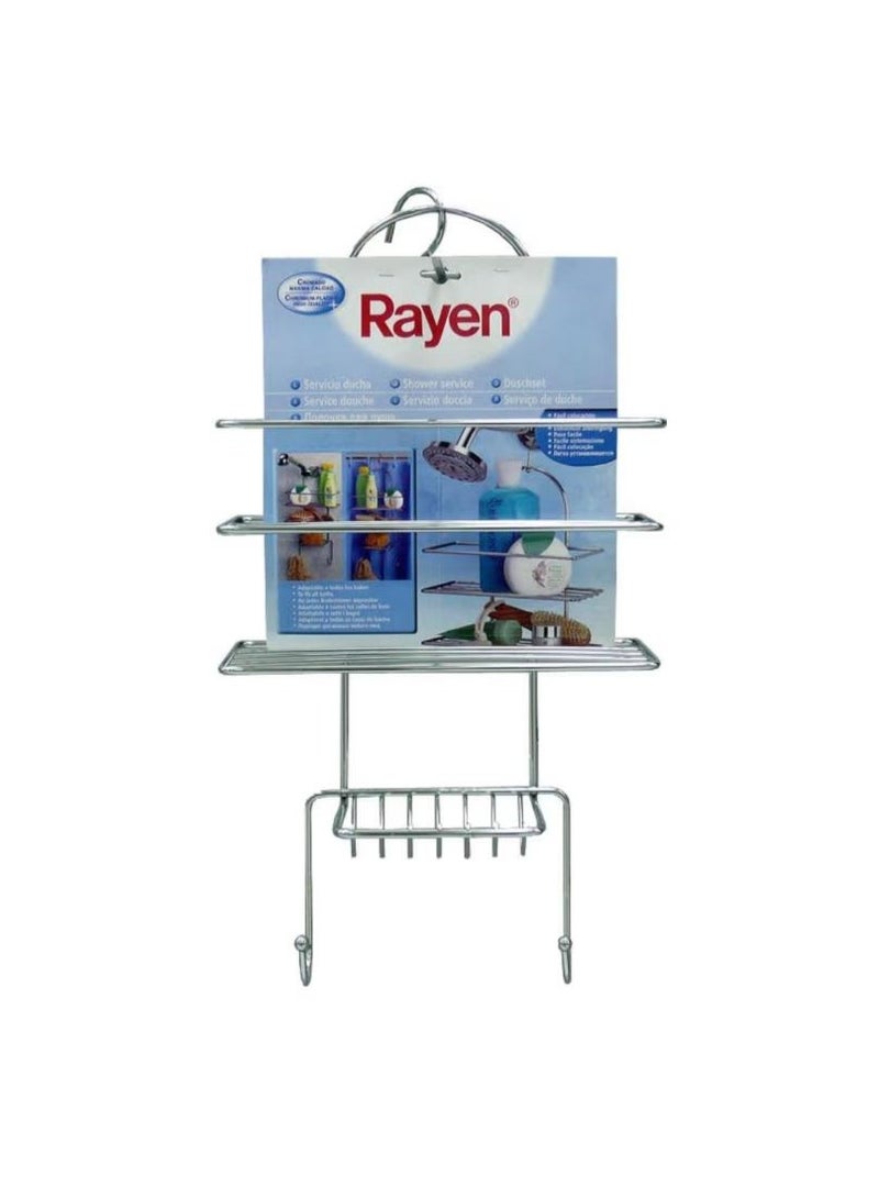 Rayen Chrome-Plated Shower Shelf | Spanish Design | Rust-Resistant & Easy Installation | Elegant Bathroom Upgrade. - Image 3