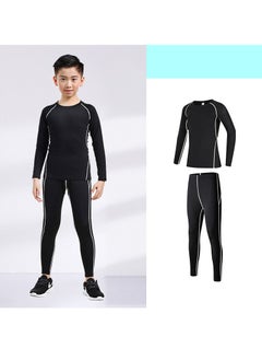 KUYING Children's High Elasticity Tight Fitting Clothing Sports Fitness Set Quick Drying Training Suit 