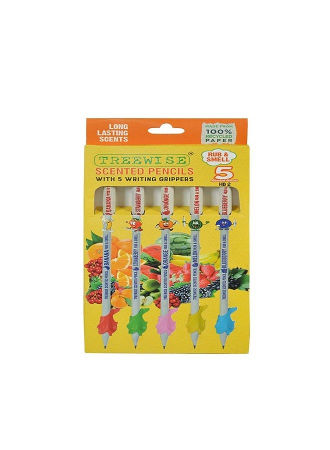 مجموعة أقلام رصاص, معطر - 5 قطع