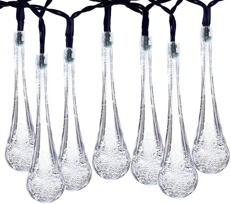 Solar Lights Outdoor - Light up your garden with 3m charming water drop string lights, perfect for creating a festive atmosphere at weddings, parties and other celebrations.