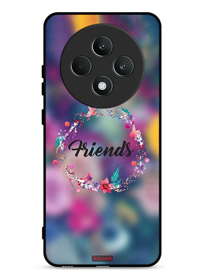 Tolwak Oppo Reno12 F 5G Protective Case Cover Friends In Flowers Ring Art - Image 1