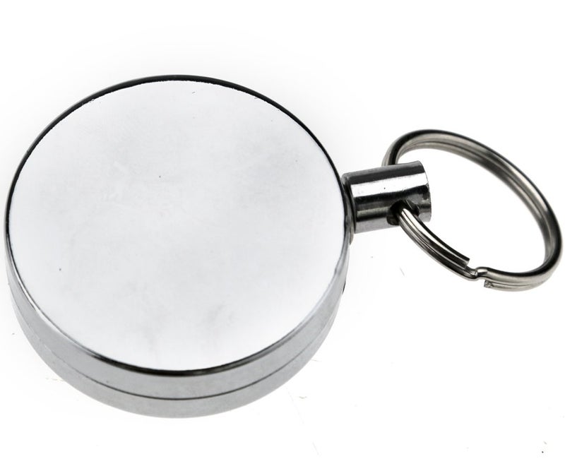 Micro Trader 23.62inch Pull Recoil Retractable Holding Key Chain Ring Clip Tools Metal Wire - Image 4