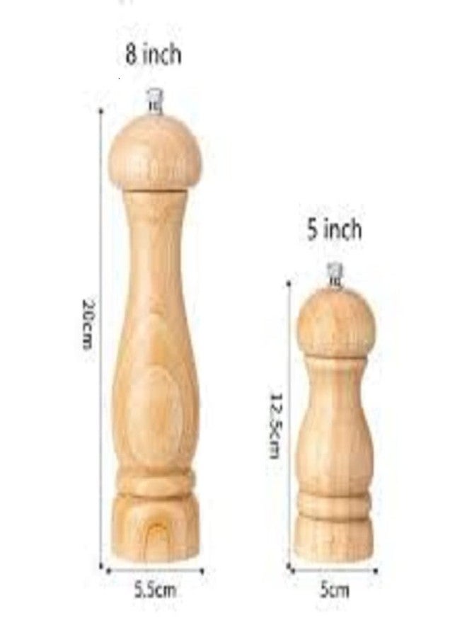 SHONIL 8 Inch Traditional Manual Salt & Pepper Grinder – Ceramic Crusher Mill with Adjustable Coarseness for Kitchen, Spice Shaker, Salt & Pepper Mill - Image 3