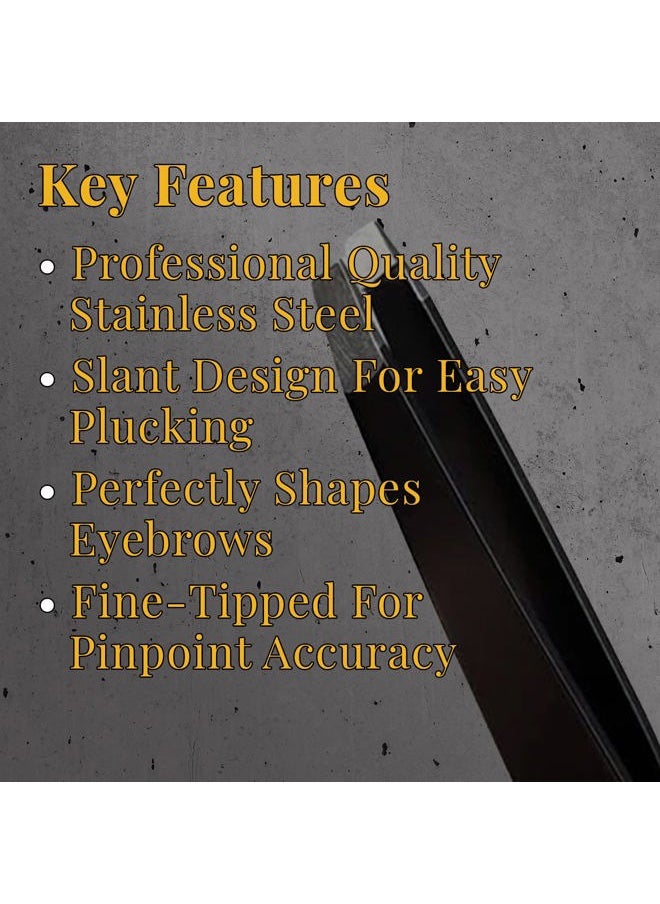 Pete & Pedro Slant Tip Tweezers – Stainless Steel Slanted Precision For Men & Women | Pluck Eyebrows, Lashes, Unibrows, Nose/Ear Hair, Ingrowns, & Splinters Removal | As Seen on Shark Tank  - Image 3