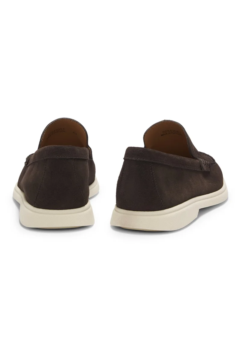 BOSS Brown Suede loafers with embossed logo for Men | Best Price UAE
