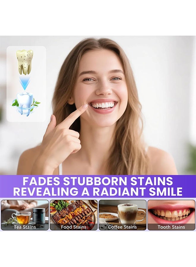 Feimuko Teeth Whitening Strips, Gentle Daily Purple Teeth Whitening Strips, Enamel-Friendly, No Peroxide Formula For Sensitive Teeth, Reduce Surface Coffee & Tea Stains, Portable Teeth Care For Home & Travel (14 Strips) - Image 4
