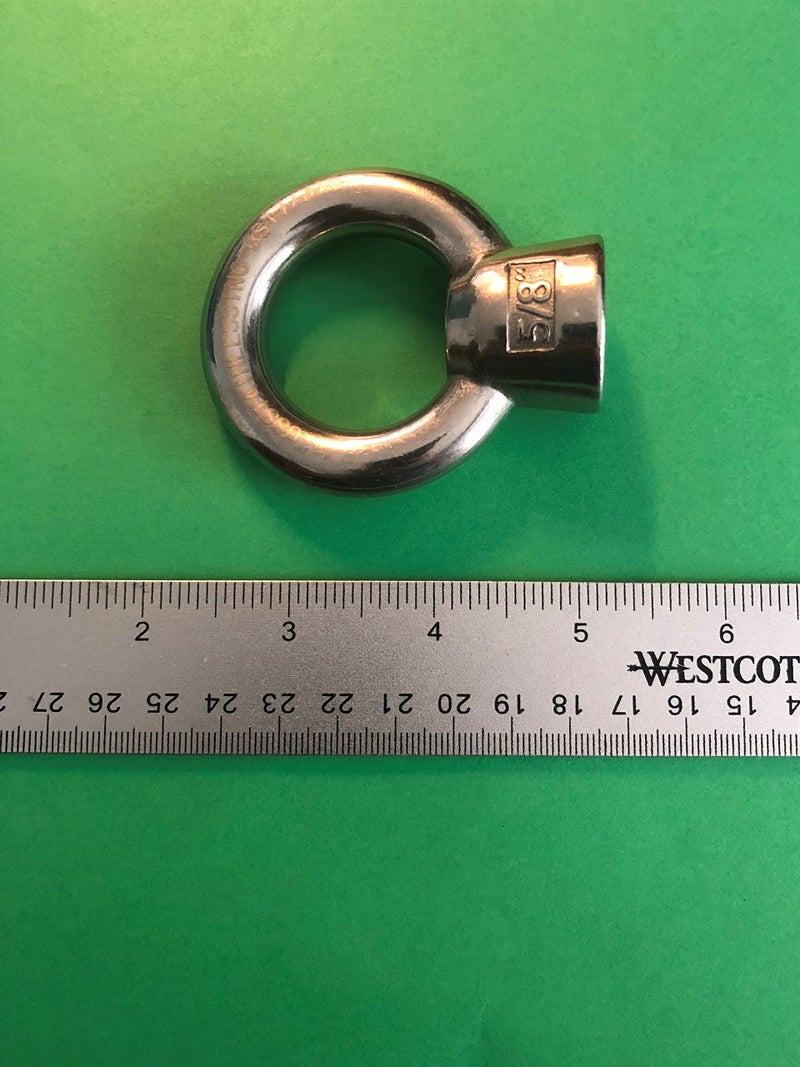 US STAINLESS Stainless Steel 316 Lifting Eye Nut 5/8" UNC Marine Grade Pitch of 11 - Image 3