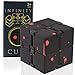 SMALL FISH Fidget Infinity Cube Builtin Metal Never Ending Infinity Cube Cool Sensory Infinite Fidget Toy for Stress and Stress Relief Best for Adults and Kids with Autismand ADHD BlackRed - Image 3